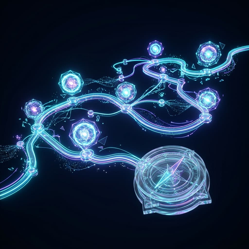 Illustration 3D — Feuille de route numérique - quoi faire, dans quel ordre, combien ça coûte