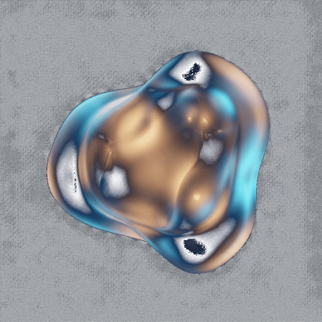 Forme abstraite en verre dépoli — Écosystème numérique intégré